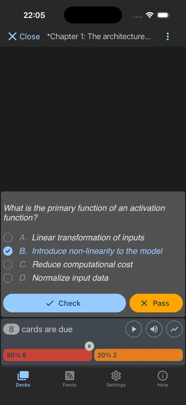 Review your due flashcards on the go